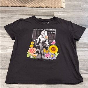 Black Graphic womens  T-Shirt